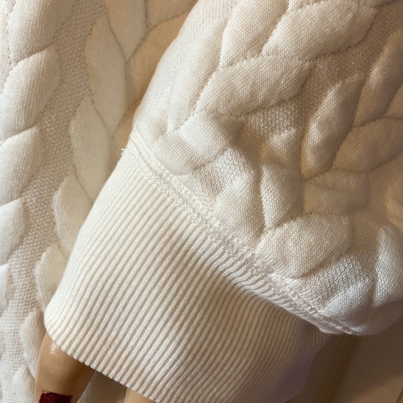 Joe Fresh plus size cream cableknit pullover sweatshirt top 1X new - Picture 6 of 11
